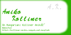 aniko kolliner business card